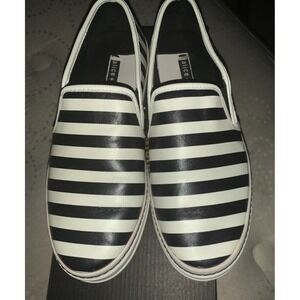 Alice & Olivia Black and White Stripe Shoes Slip on Sz 8